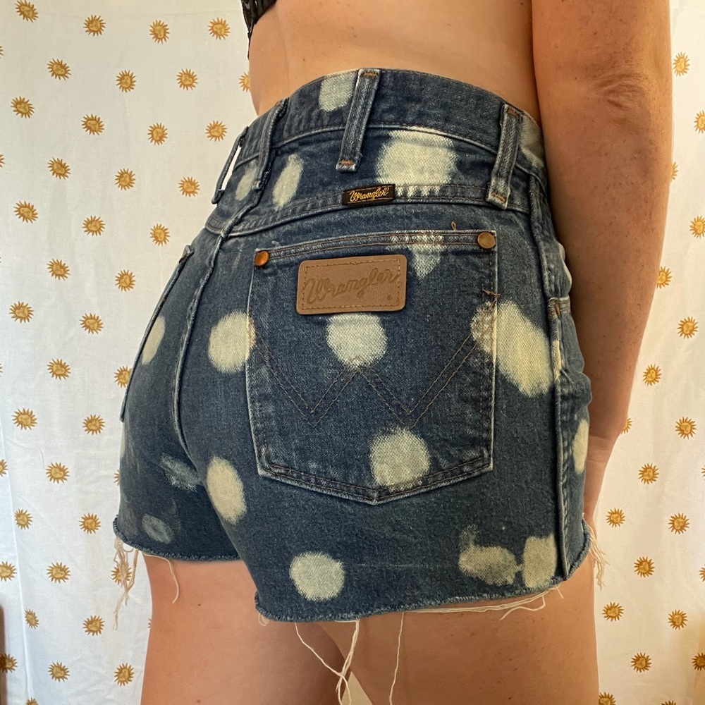 Wrangler Cut Off Polka Dot Shorts 30 Size 6